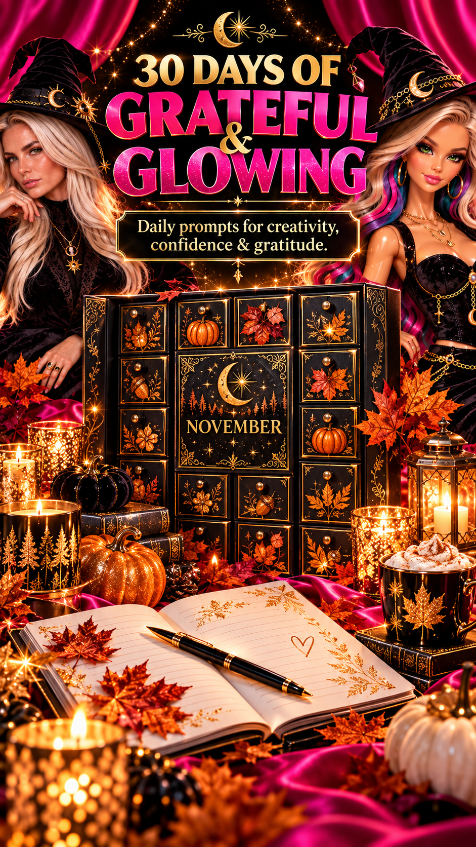 November Grateful and Glowing calendar preview